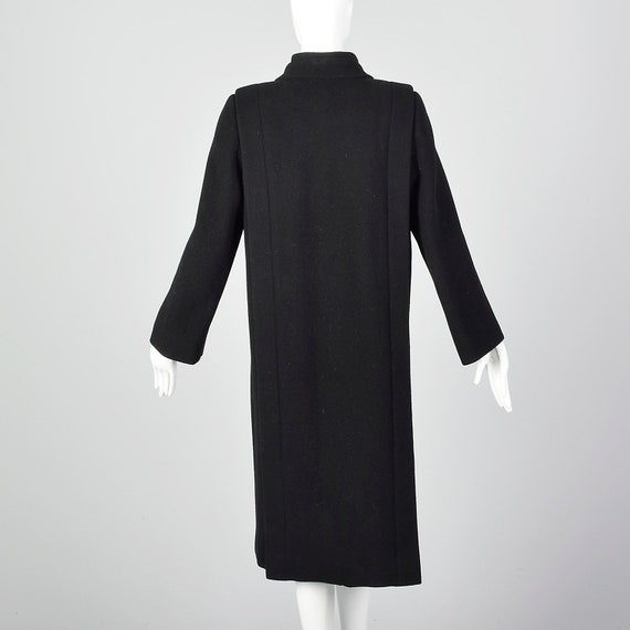 Small 1980s Pauline Trigere Coat Black Wool Winte… - image 2