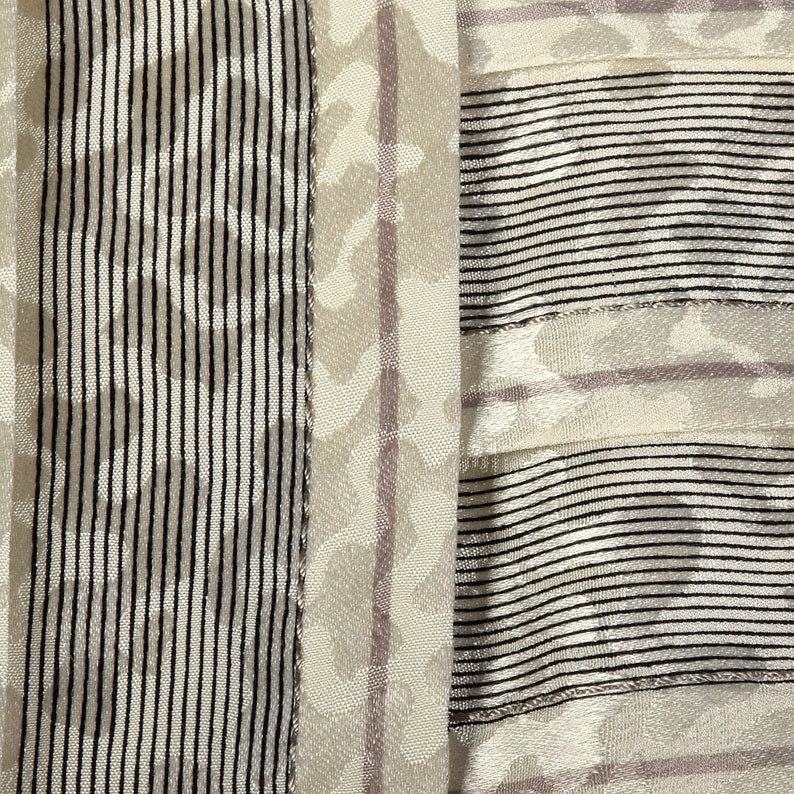 Small Galanos 1970s Striped Silk Dress Vintage Geometric Silk Dress 70s Textural Day Dress Vintage Galanos image 9