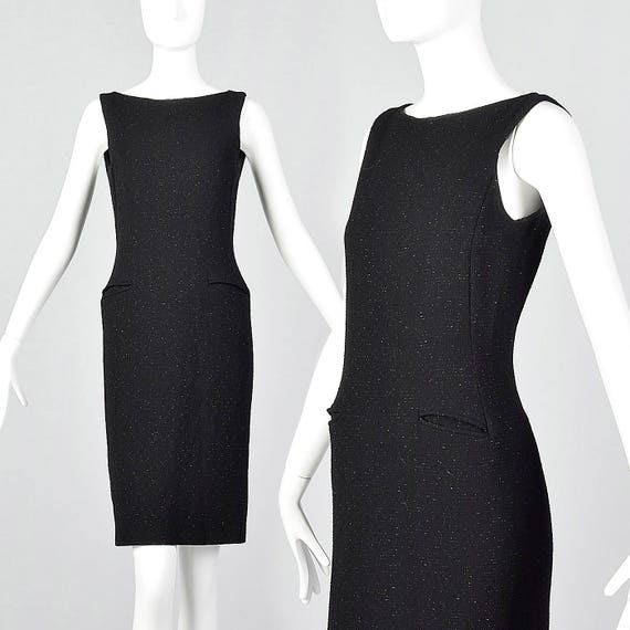 simple tight black dress