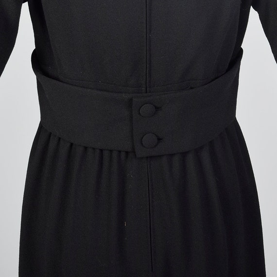 Medium 1970s Norell-Tassell Black Wool Dress Norm… - image 8