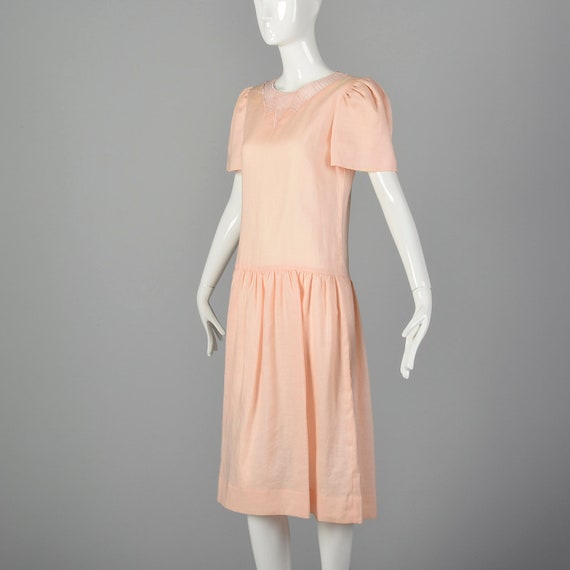Small Albert Nipon 1980s Linen Dress - image 3
