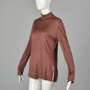 Large Rodier 1990s Chestnut Lightweight Wool Turtleneck image 2