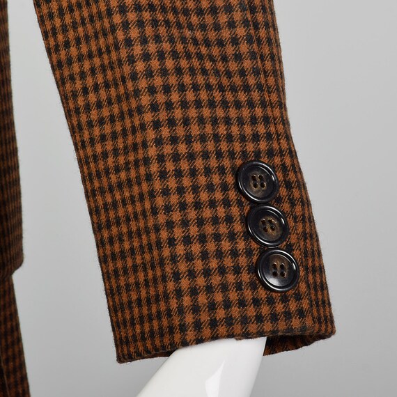 Small 1980s Oscar de la Renta Skirt Suit Brown Bl… - image 7