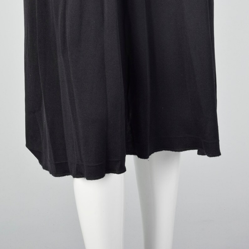 Large Cacharel Black Dress Silk Jersey 1990s Designer Long Sleeve Little Black Dress image 9