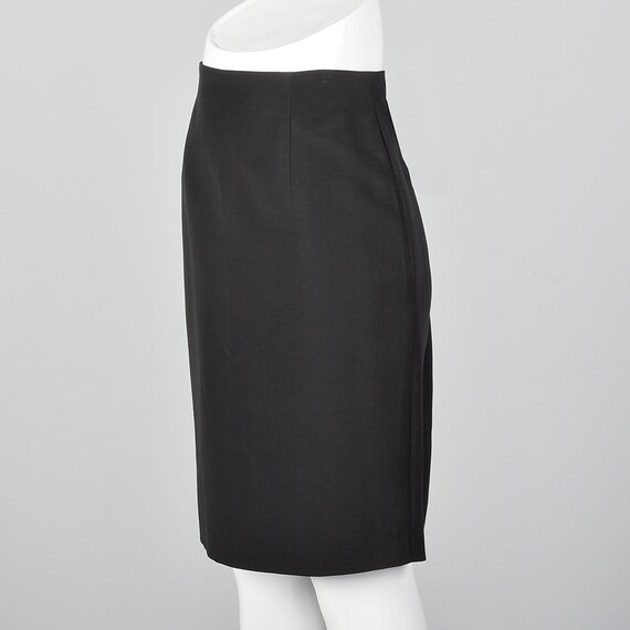 Medium 1990s Jil Sander Black Pencil Skirt Wool C… - image 4