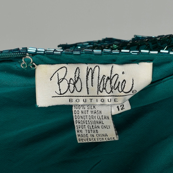Large 1980s Bob Mackie Beaded Gown Caged Back Hi … - image 10