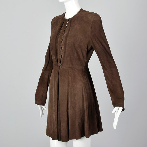 Small Giorgio Armani Brown Suede Leather Dress Lo… - image 2