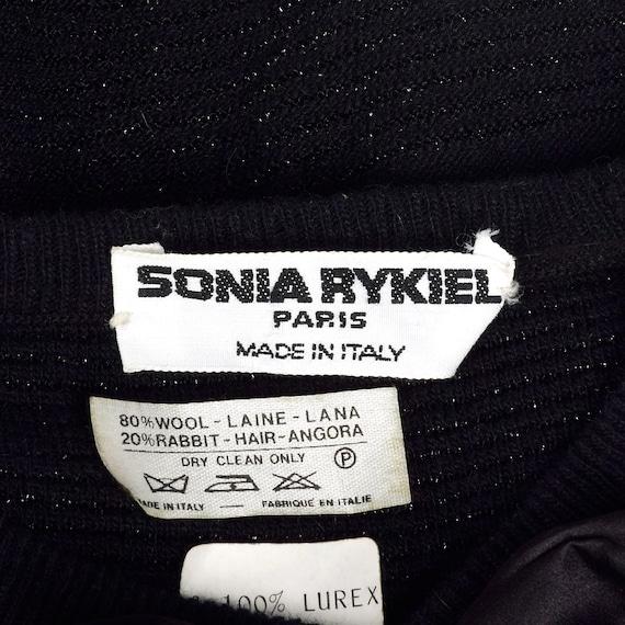 XXS Sonia Rykiel 1980s  Black Lurex Stripe Sweater - image 10