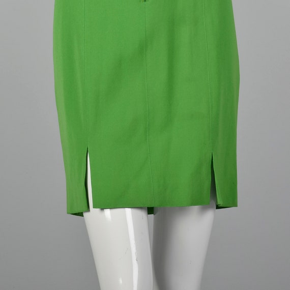 Small Claude Montana 1980s Green Dress Vintage Cl… - image 8