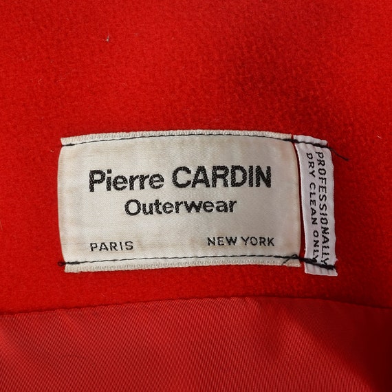 1960s Pierre Cardin Red Coat Mod Designer heavywe… - image 10