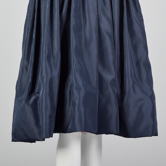 XS Morton Myles Ruched Party Dress Ruffles Navy P… - image 8