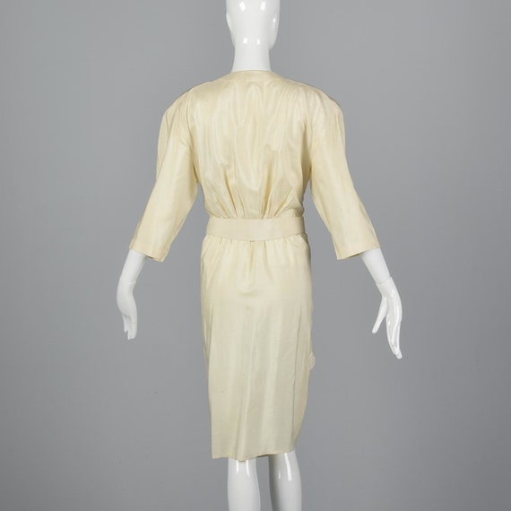 Small Thierry Mugler Draped Silk Dress Summer Dre… - image 3