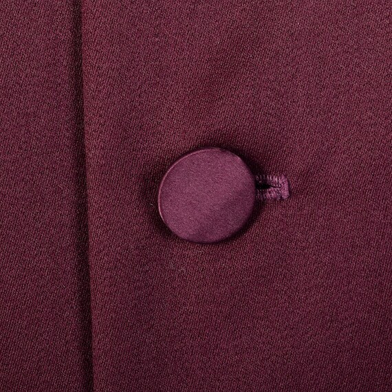 Medium Galanos Purple Dress 1980s Pencil Skirt Mo… - image 9