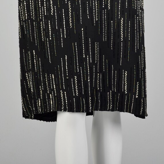 XS 1980s Argenti Black Beaded Dress Pullover Ball… - image 8