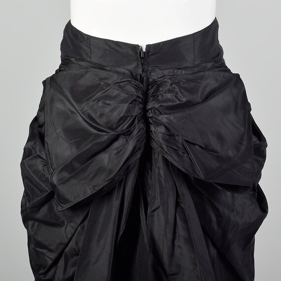 Small Lolita Lempicka 1990s Black Skirt Silk Mini - image 7