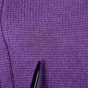 Medium 1980s Bottega Veneta Mohair Silk Purple Cable Knit Sweater Wool Separates Silk Separates Long Sleeves Drop Shoulders Vintage image 9