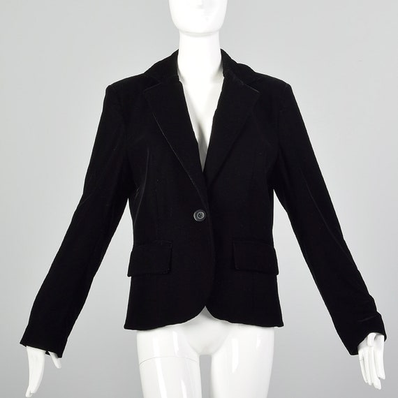 Medium Paco Rabanne 1990s Velvet Blazer Vintage Bl