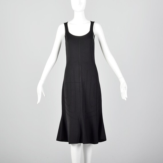 Small Giorgio Armani Black Knit Dress Stretch Dec… - image 2