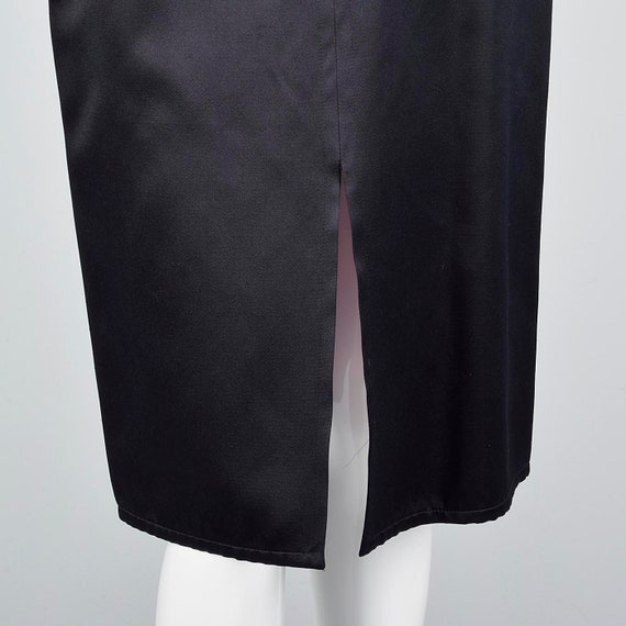 Small Yves Saint Laurent Rive Gauche Satin Skirt … - image 10
