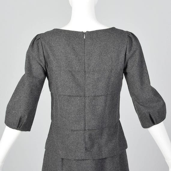 Miu Miu Layered Gray Wool Mini Dress - image 9