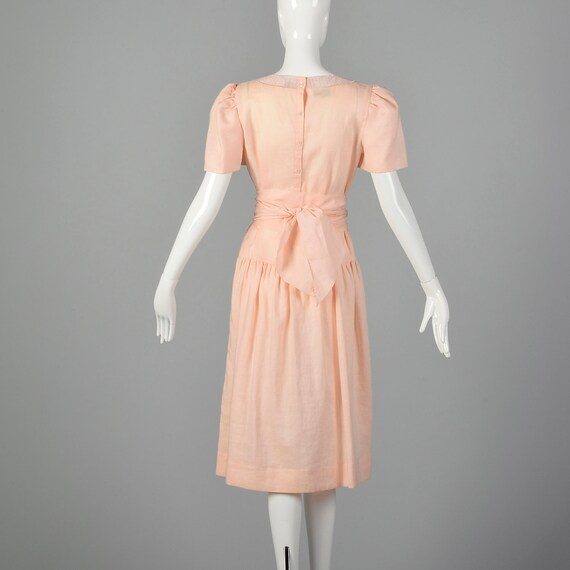 Small Albert Nipon 1980s Linen Dress - image 4