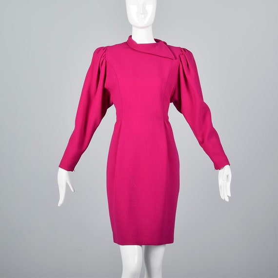 pink wool dress