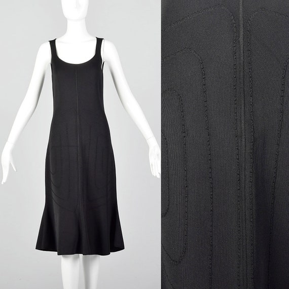 Small Giorgio Armani Black Knit Dress Stretch Dec… - image 1