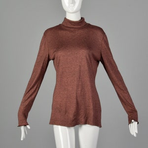 Large Rodier 1990s Chestnut Lightweight Wool Turtleneck image 1