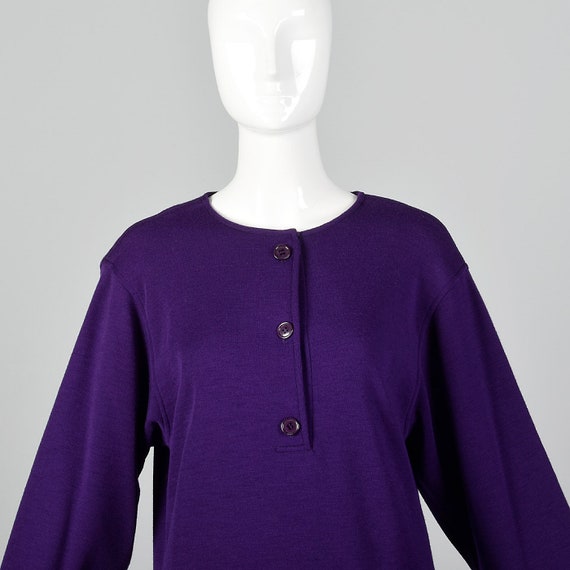 Small Oscar de la Renta Two Piece Set Purple Knit… - image 6