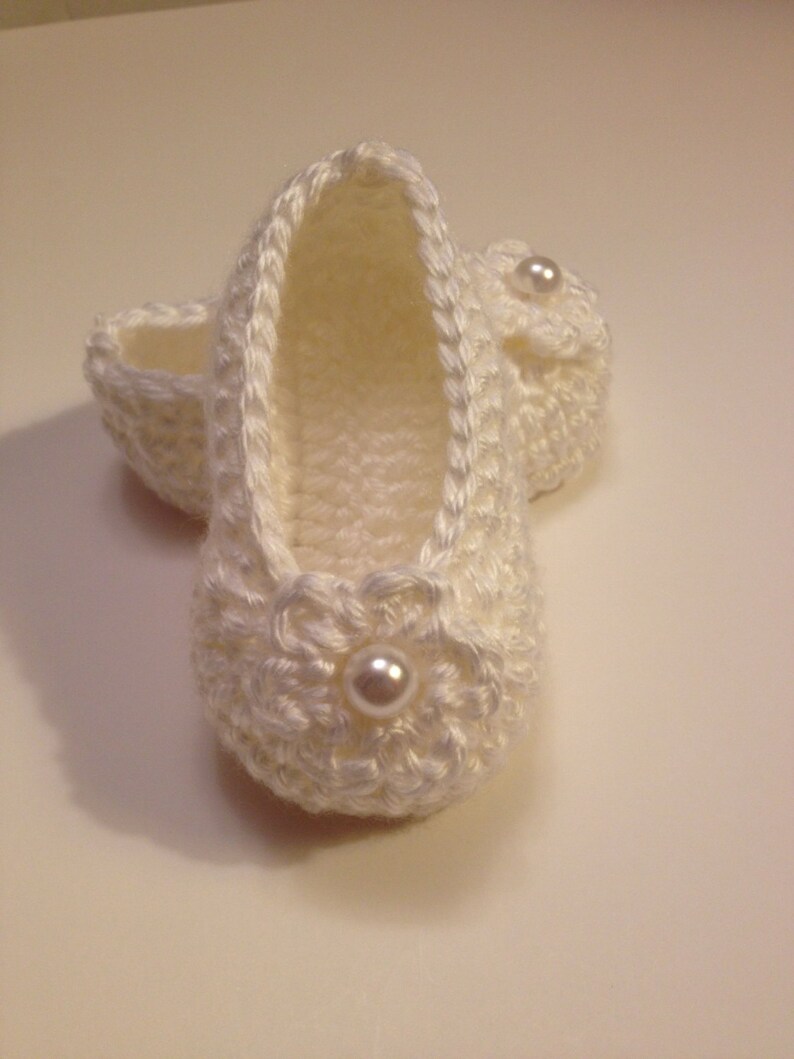 Crochet Baby Booties 03 Months Christening Booties Baptism Etsy