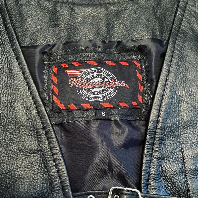 1990s Studded Buckle Leather Vest