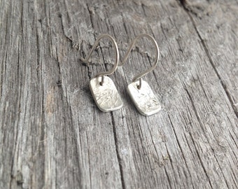 Teeny Tiny Sterling Silver Hammered Earrings