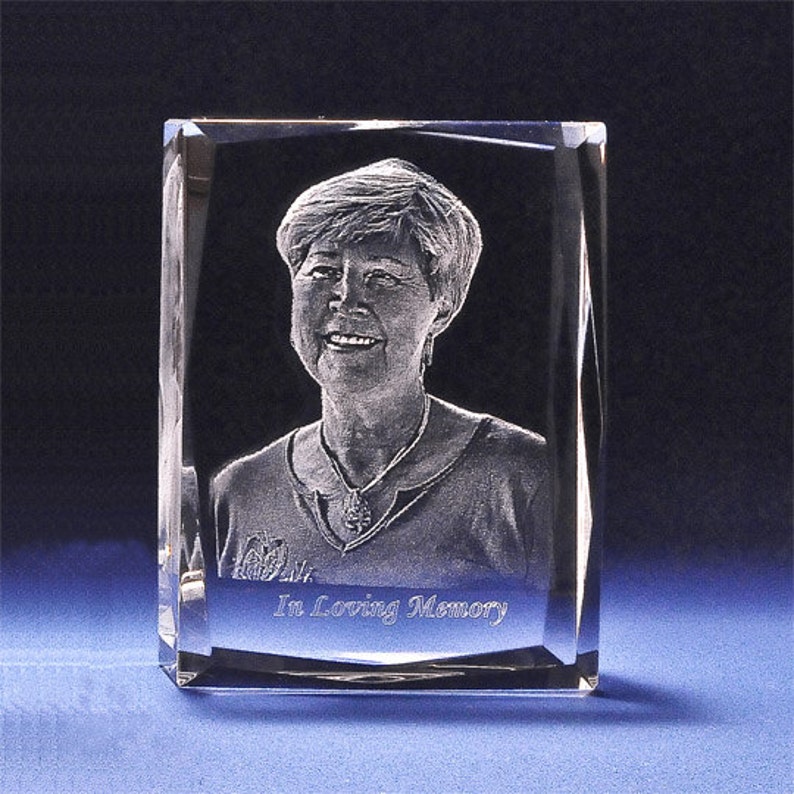 Custom Photo Crystal Paperweight A00101 Engraving Picture in Etsy