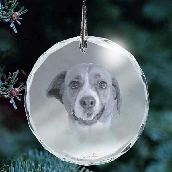 Laser Etched Your Picture inside Crystal Ornament, Personalized Engraved Crystal Photo, Custom Etched Christmas Ornament, Holiday Gifts