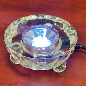 3D Crystal Display LED Light Base, Enhance Laser Etched Crystal Photos and Other Glass Items, FREE Shipping, 2 Sizes.