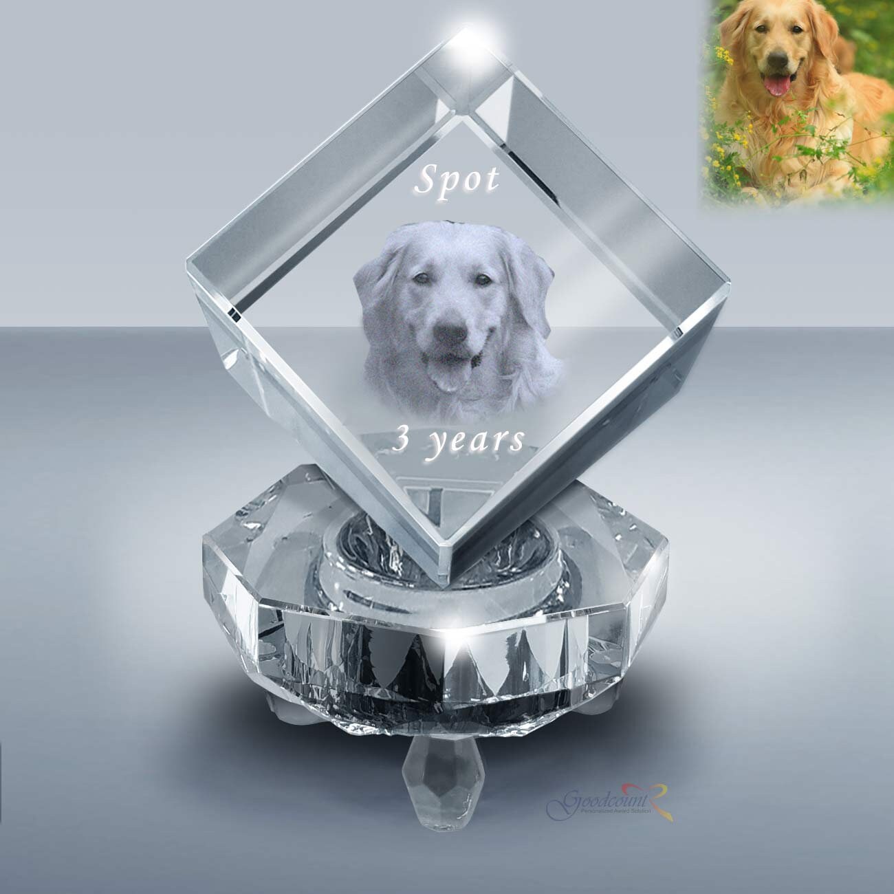 Laser Crystal Personalized Engraving, 3D Crystal Cube, Personlized photo  Crystal, Picture in Glass Gift Set by Goodcount