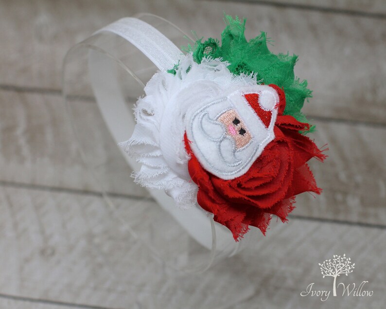 Santa Claus Headband Baby Headband Adult Headband Felt Santa Claus Headband Christmas Headband Red White and Green Headband