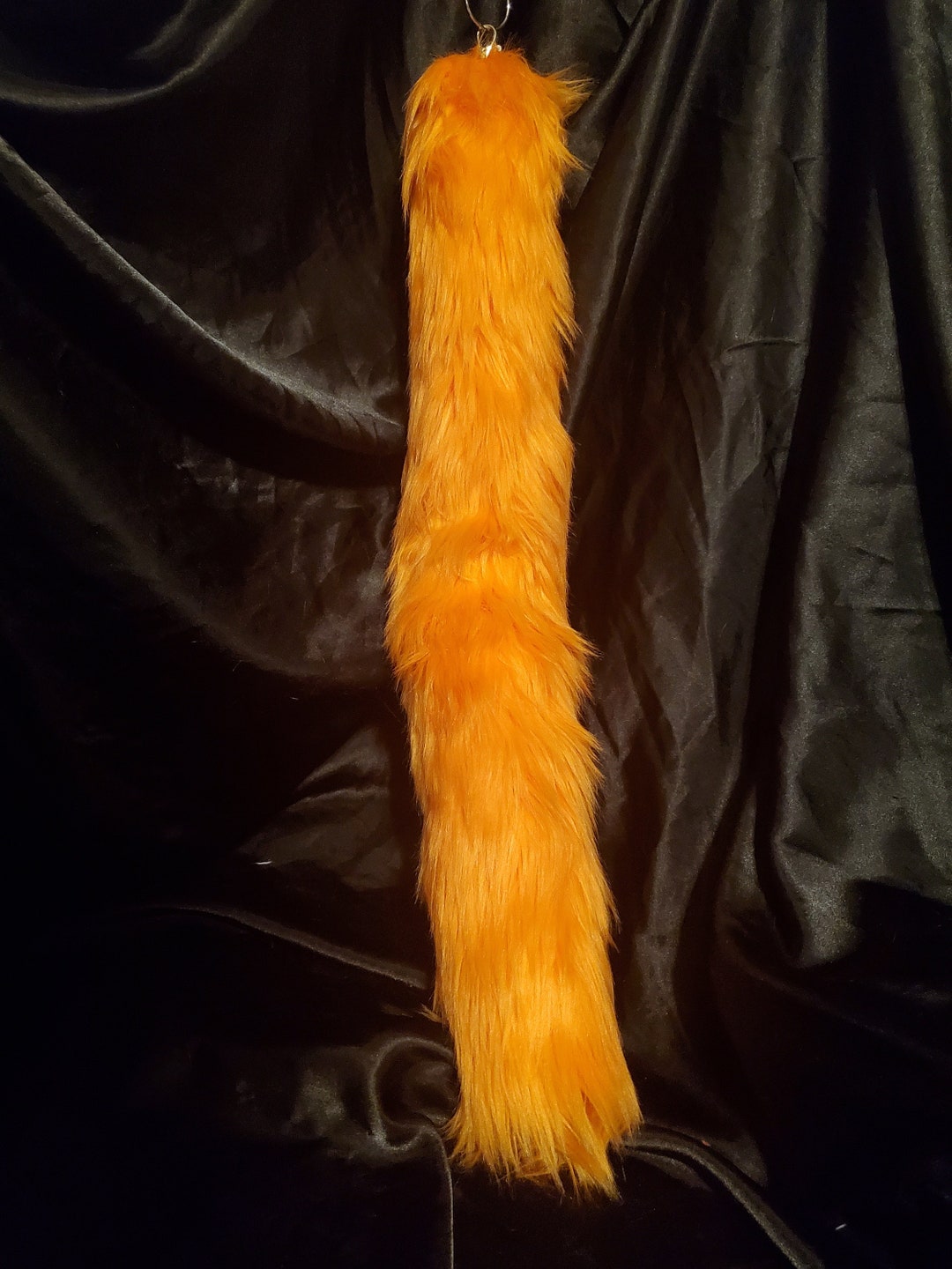 Vibrant Orange Cat Tail No Ears Etsy