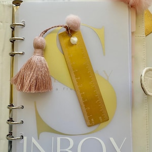 Planner Ruler | Mini Ruler Planning Essential | Bookmark Brass Ruler | Metal Planner Accesory | Cute Supplies for School