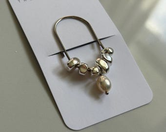 Planner Paper Clip | Freshwater Pearl Silver Bookmark for Journal | Accessories | Cute Adorable Planning Accessory | Book Placeholder Charm