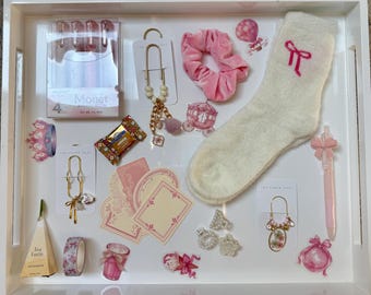 Planner Gift Box: Pink Stationery Set with Clips, Pens & Cozy Extras (Limited)
