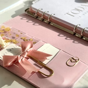 Fermaglio per agenda / Segnalibro a fiocco gigante per diario / Accessori per agenda dorati / Accessorio per agenda carino e adorabile / Nastro segnaposto per libri
