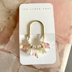 Planner Paper Clip: Floral Glass Beads - Cute Journal Accessory