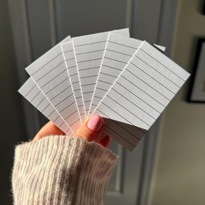 Mini Lined Cards - Compact Business Card Size Inserts