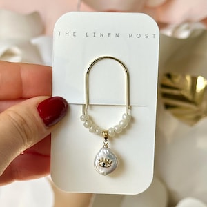 Paperclip planner | Pearl Evil Eye vergulde bladwijzer dagboek | Accessoires | Leuk en schattig planningsaccessoire | Tijdelijke aanduiding voor boek