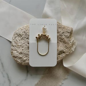Planner Paper Clip | Freshwater Pearl Gold Bookmark for Journal | Accessories | Cute Adorable Planning Accessory | Book Placeholder Charm