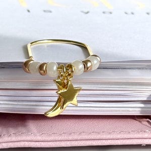 Planner Paper Clip | Gold Plated Sun and Stars  Bookmark for Journal | Accessories | Cute Adorable Planning Accessory Book Charm