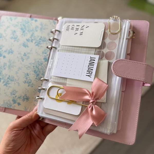 Planner Dashboard Insert: A5 & A6 Pocket Cards with Zipper Pouch