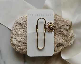 Porta bolígrafos, marcapáginas, diario, sol, accesorios, bonito accesorio de planificación, abalorio para libros, marcapáginas, cuaderno con lazo dorado para bolígrafo.