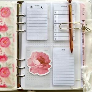 Porta bolígrafos, marcapáginas, diario, accesorios, adorable accesorio de planificación, marcador de posición de libro, amuleto, marcapáginas, lazo dorado para bolígrafo y cuaderno. imagen 3